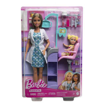 Barbie Profissões Conjunto de Brinquedo Dentista Cabelo Castanho - Imagen 6 de 6