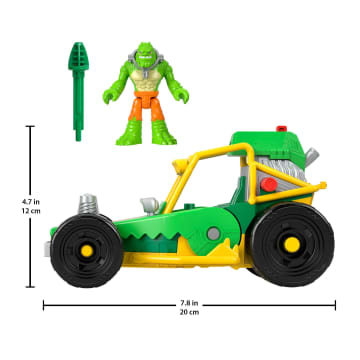 Imaginext DC Super Friends Killer Croc Figure & Toy Car Buggy, 3 Pieces, Preschool Toys - Imagem 5 de 6