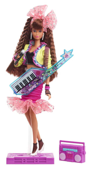 Barbie Rewind 80s Edition Dolls’ Night Out Doll-Themed Doll, 11.5-in Brunette