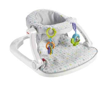 Fisher-Price Sit-Me-Up Floor Seat Portable Baby Chair With Toys, Honeydew Drop