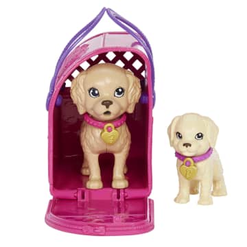 Barbie Conjunto de Brinquedo Adota um Cachorrinho Vestido Roxo