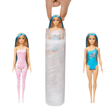 Barbie Color Reveal Série Groovy Poupée et Accessoires, 6 Surprises