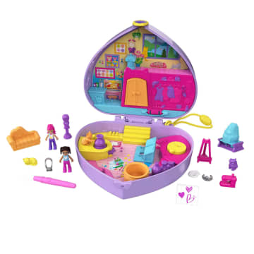 Polly Pocket Mini Middle School Compact with Dolls & Accessories