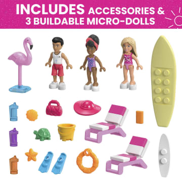 MEGA Barbie Malibu Dream Boat Building Kit Playset With 3 Micro-Dolls (317 Pieces)