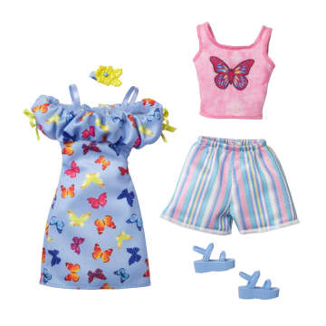 Barbie Clothes 2 Outfits & 2 Accessories For Barbie Doll, 3 & Up