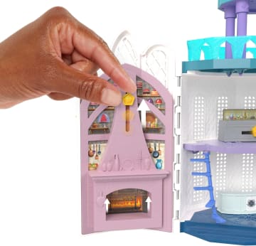 Disney's Wish Rosas Castle Dollhouse Playset With 2 Posable Mini Dolls, Star Figure, 20 Accessories, Light-Up Projection Dome & More