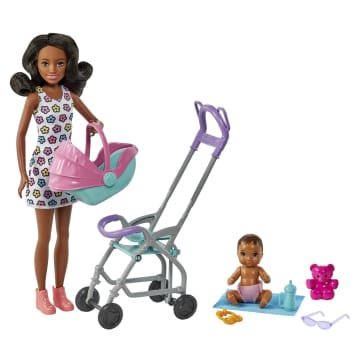 Barbie Skipper Babysitters Inc. Doll & Stroller Playset, For 3 Years & Up