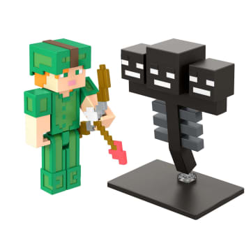 Minecraft Vanilla Figura de Acción Paquete de 2 Alex vs Wither 3.25"