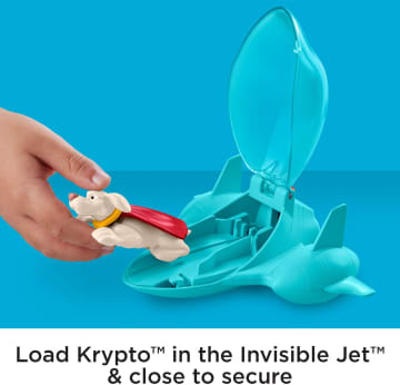 Fisher-Price DC League Of Super-Pets Super Launch Krypto Figure & Invisible Jet Vehicle Set