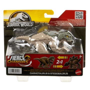 Jurassic World Stegosaurus To Carnotaurus Dinosaur Transforming Toy, Double Danger