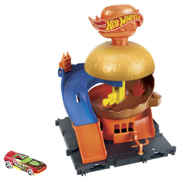 Hot Wheels City Pista de Brinquedo Hamburgueria