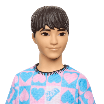 Barbie Fashionista Boneco Ken Suéter Azul e Rosa com Shorts Laranja