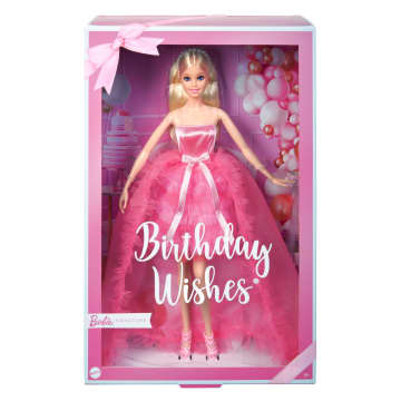 Barbie Doll, Birthday Wishes, Giftable, Blonde in Pink Dress - Imagen 6 de 6