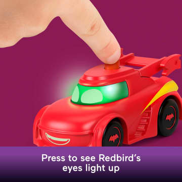 Fisher-Price DC Batwheels Light-Up 1:55 Scale Toy Cars, Redbird And Batwing, 2-Piece Preschool Toys - Imagen 3 de 6