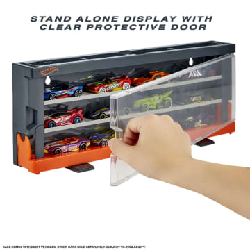Hot Wheels Interactive Display Case With 8 Cars For Kids 4 Years & Older