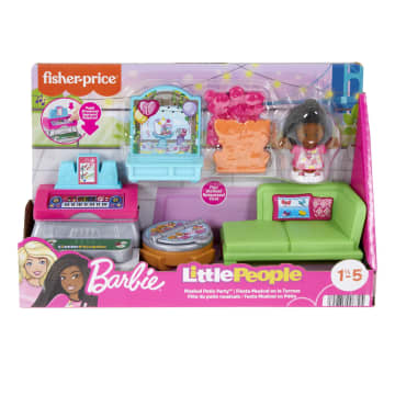 Fisher-Price Little People Barbie Playset For Toddlers, Musical Patio Party, 7 Play Pieces