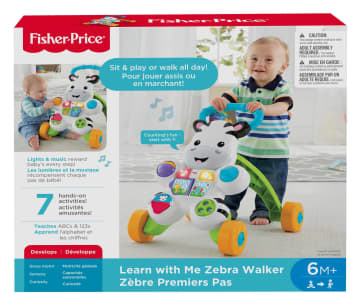 Fisher-Price Learn With Me Zebra Walker, Musical Infant Walking Toy