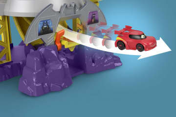 Fisher-Price DC Batwheels Batcave Lancement et Course, 2 Véh. - Imagen 4 de 6