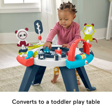 Fisher-Price 3-In-1 Spin & Sort Infant Activity Center And Toddler Play Table, Navy Dashes