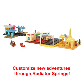 Disney And Pixar Cars On the Road Radiator Springs Tour Playset, 2 Toy Cars