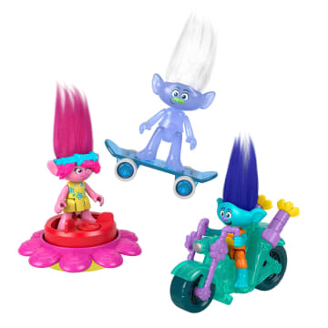 Imaginext Dreamworks Trolls Sparkle & Roll Pack, Poppy Branch & Guy Diamond 6-Piece Figure Set - Image 1 of 6