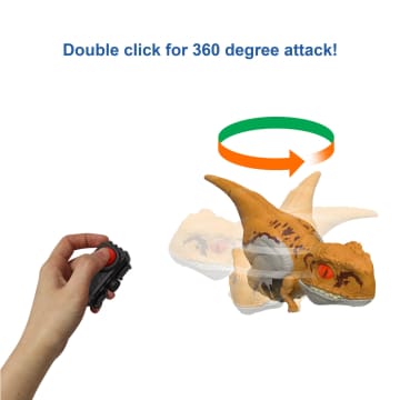 Jurassic World Dominion Uncaged Click Tracker Atrociraptor Orange Dinosaur Toy
