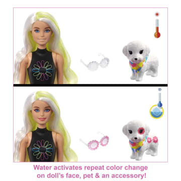Barbie Doll, Color Reveal Chelsea Doll Neon Tie-Dye Series With 6 Surprises
