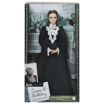 Barbie inspiring Women Susan B. Anthony Collectible Doll, 12-inch in Black Dress