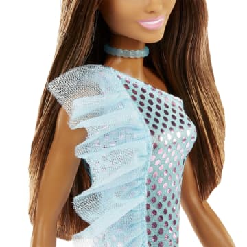 Barbie Doll, Kids Toys And Gifts, Brunette in Teal Metallic Dress - Image 3 of 5