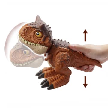Jurassic World Chompin’ Carnotaurus Toro Dinosaur Action Figure Camp Cretaceous With Button-Activated Chomping & OTher Motions, Realistic Sculpting, Kid Gift Age 4 Years & Up
