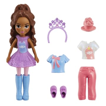 Polly Pocket Conjunto de Brinquedo Pacote de Modas Lama Color Pop - Imagem 1 de 5