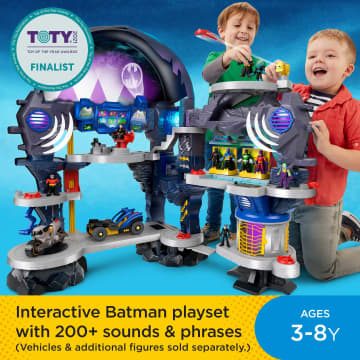 Imaginext DC Super Friends Batman Toy, Batcave Playset With Interactive Lights & Sounds, 18 Pieces