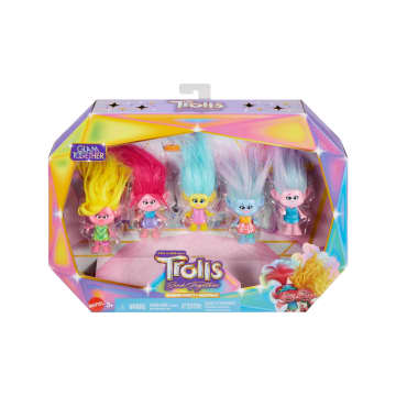 Dreamworks Trolls Band Together Coffret Multiplie Fête Chatoyante Avec 5 Petites Poupées et 2 Accessoires Capillaires - Imagem 6 de 6