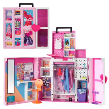 Barbie Closet Playset With 35+ Accessories, 5 Complete Looks, Pop-Up 2nd Level, Dream Closet