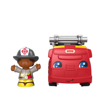 Fisher-Price Little People Figura de Juguete Camión de Bomberos Al Rescate - Imagen 5 de 6