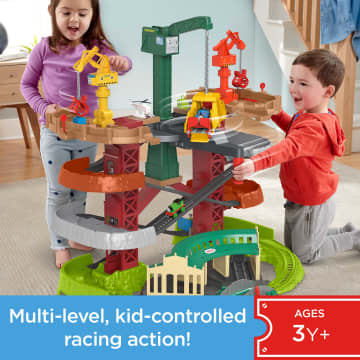 Thomas And Friends Multi-Level Train Set With Spinning Turntable, Trains & Cranes Super Tower