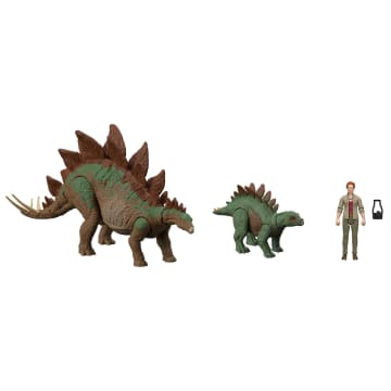 Jurassic World Dominion Legacy Collection Dr. Sarah Harding & 2 Stegosaurus