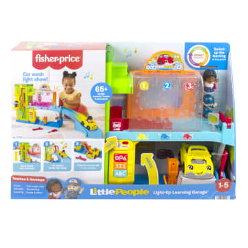Fisher-Price Little People Light-Up Learning Garage Toddler Playset With Lights & Music, 5 Pieces - Image 6 of 6