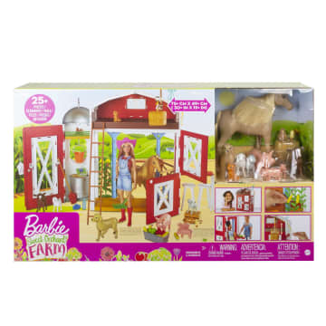 Barbie Sweet Orchard Farm Playset With Barn, 11 Animals, Working Features & 15 Accessories