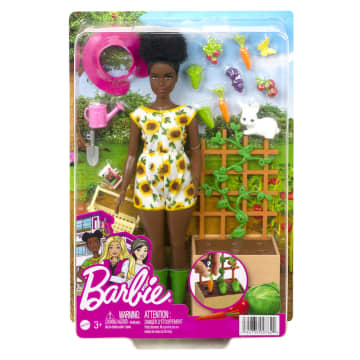 Barbie Set de Juego Jardinería Muñeca y Mascotas