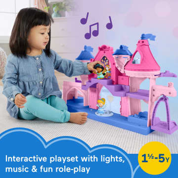 Disney Princess Magical Lights & Dancing Castle Little People Toddler Playset, 2 Figures - Imagen 2 de 6