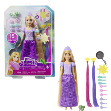 Disney Princesa Boneca Rapunzel Cabelo de Contos de Fadas - Imagem 1 de 5