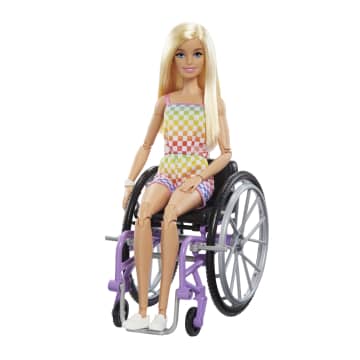 Barbie Fashionista Boneca Cadeira de Rodas Rosa - Imagen 4 de 6
