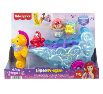 Disney Princess Ariel's Light-Up Sea Carriage Little People Musical Vehicle For Toddlers