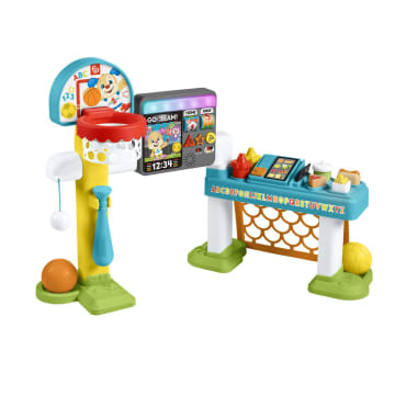Fisher-Price Laugh & Learn Toddler Sports Activity Center Learning Toy, 4-In-1 Game Experience