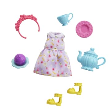Barbie Chelsea Accessory Pack, Tea Party-themed Clothing & Accessories, 3 To 7 Years
