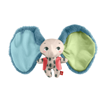 Fisher-Price Planet Friends All Ears Lovey Baby Sensory Toy, Plush Elephant For Newborns