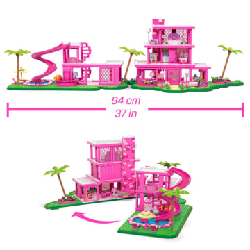 MEGA Barbie The Movie Replica Dreamhouse Building Kit (1795 Pieces) For Collectors