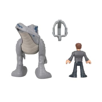 Imaginext Jurassic World Dinosaurio de Juguete Blue & Owen con accesorio