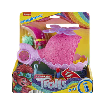 Imaginext Dreamworks Trolls Poppy Figure And Toy Helicopter For Preschool Pretend Play, 4 Pieces